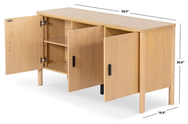 Jaylessa Wood 3 Door Sideboard