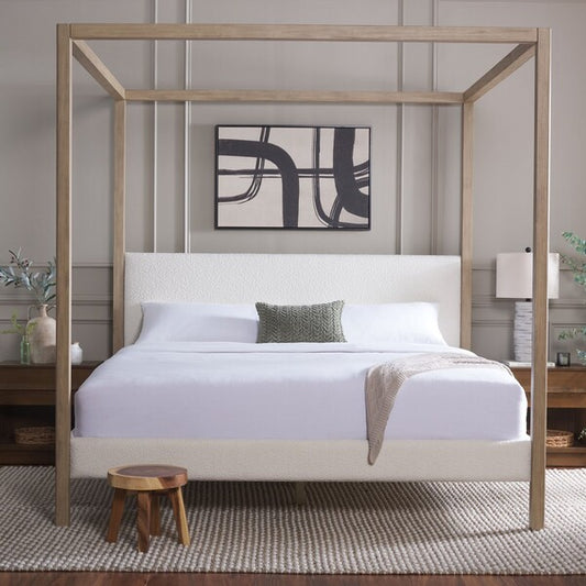 Graciella Boucle King Canopy Bed