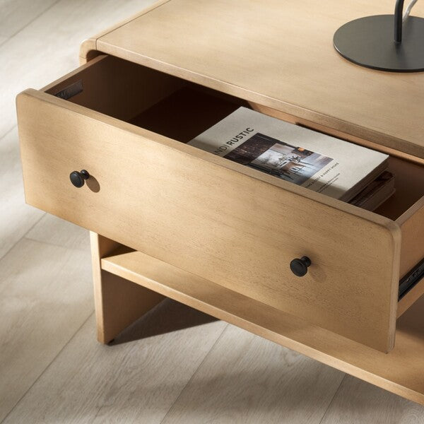 Haydriana 1 Drawer Wood Nightstand