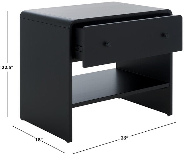 Haydriana 1 Drawer Wood Nightstand