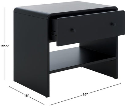 Haydriana 1 Drawer Wood Nightstand