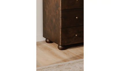 York 3 Drawer Nightstand Dark Brown