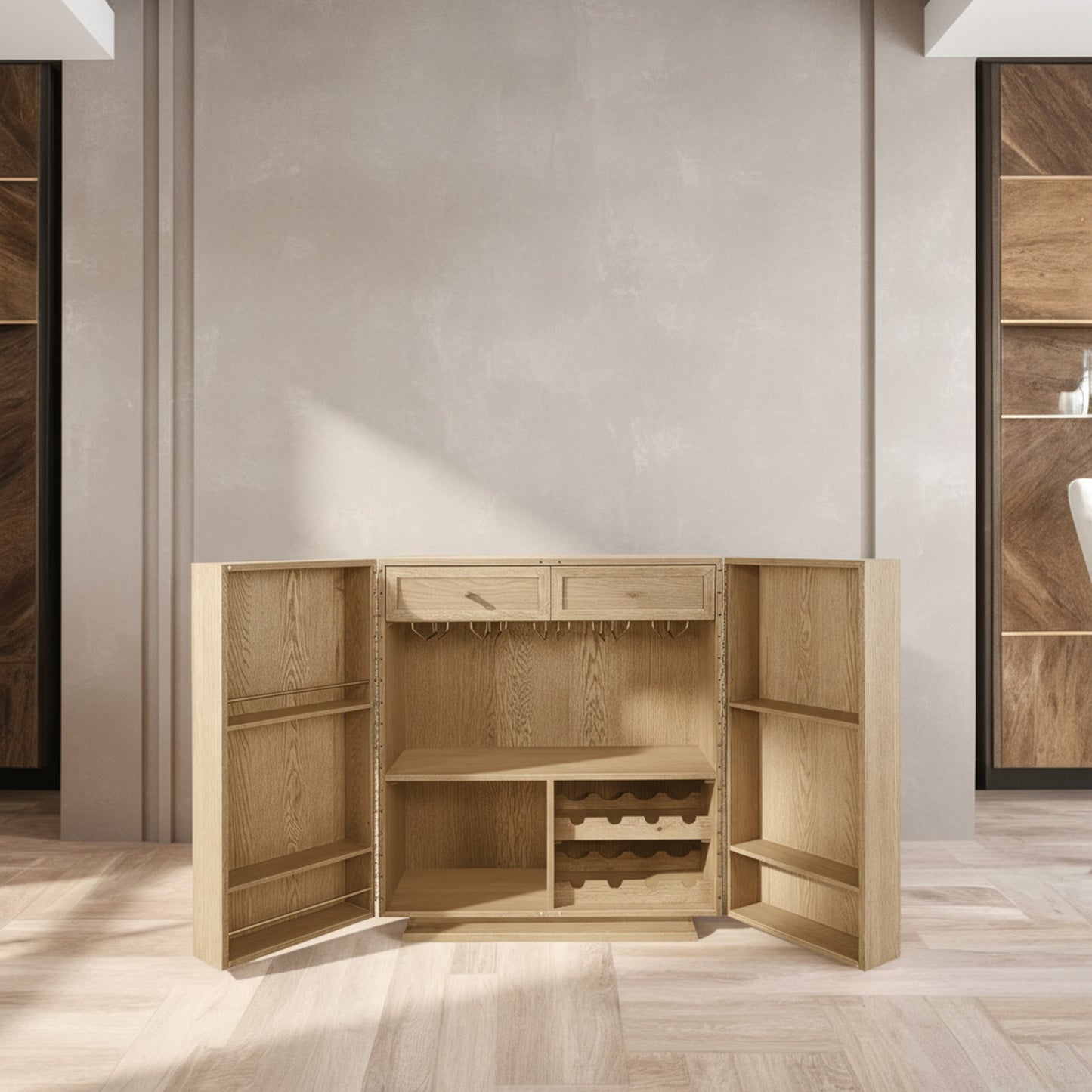 Vermentino Bar Cabinet Oak