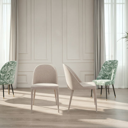 Burton Dining Chair Light Grey - Set Of Two