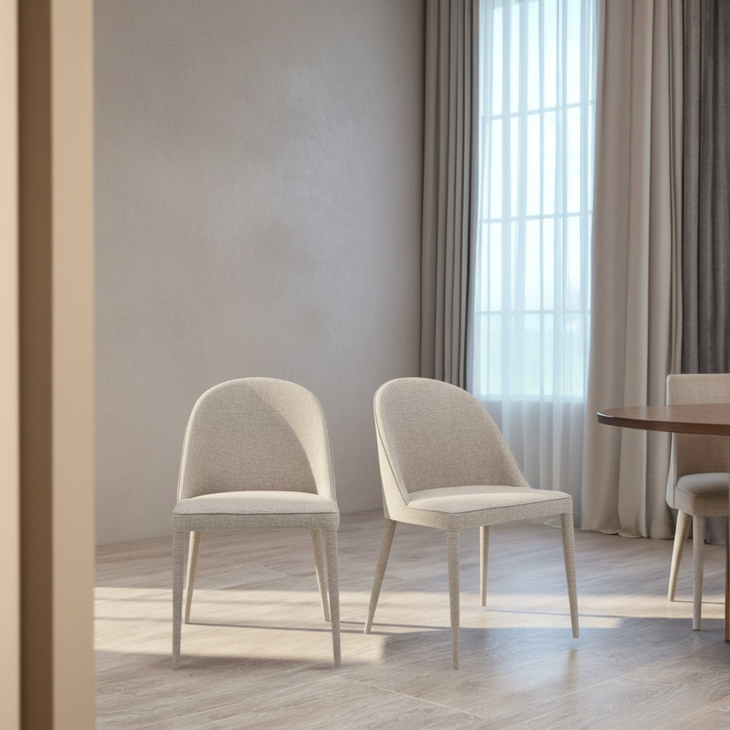 Burton Dining Chair Light Grey - Set Of Two