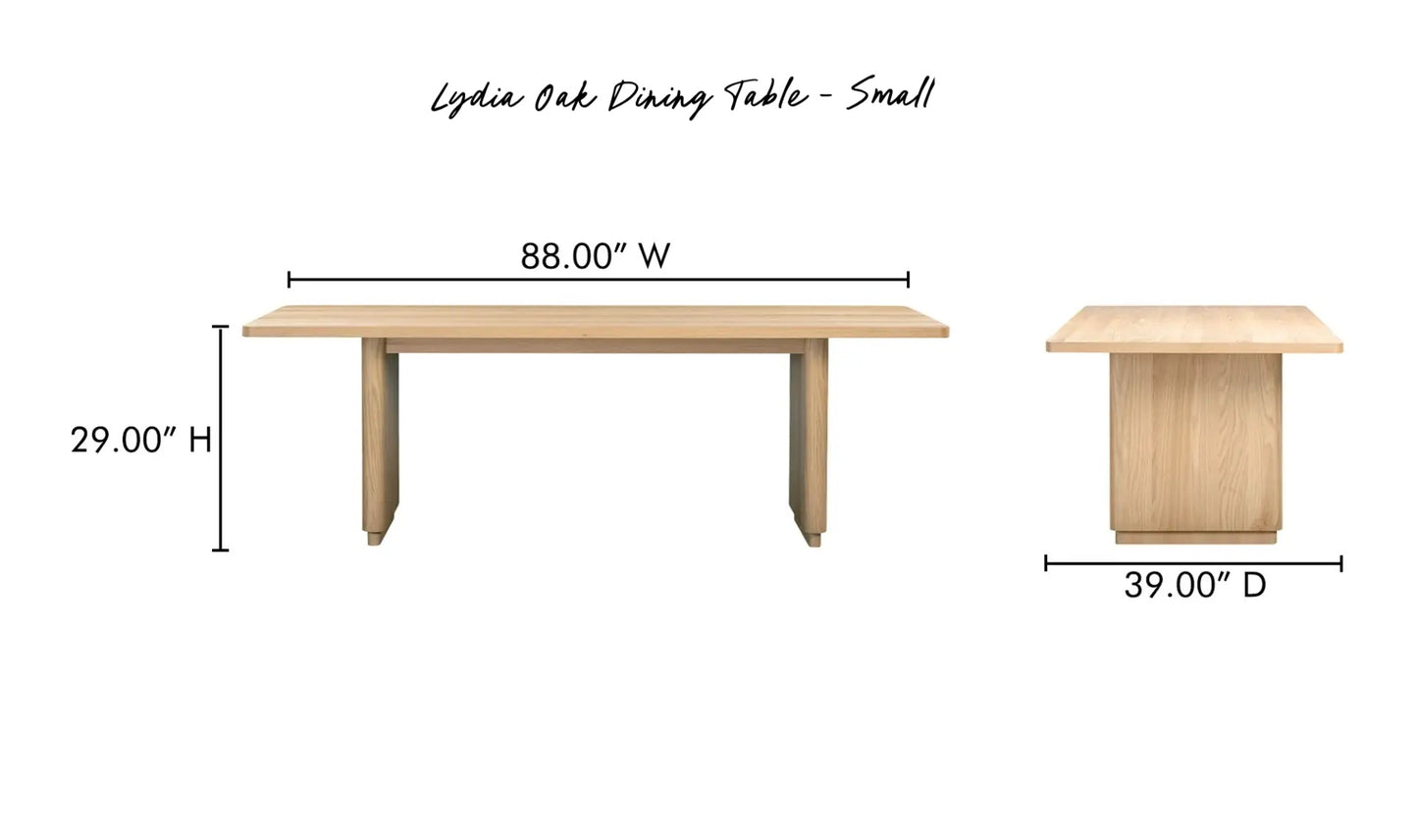 Lydia Oak Dining Table