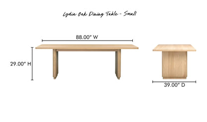 Lydia Oak Dining Table
