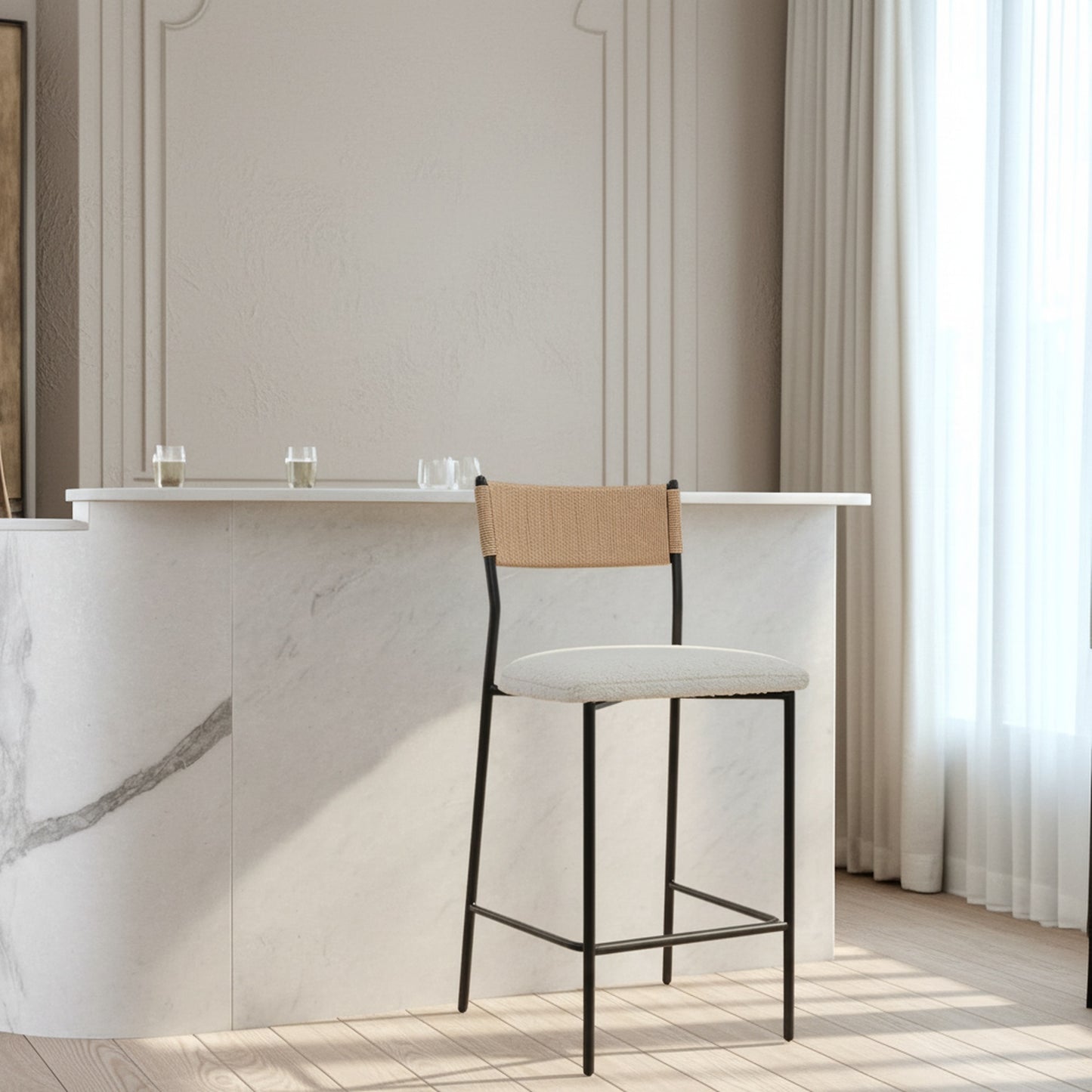 Foley Counter Stool White